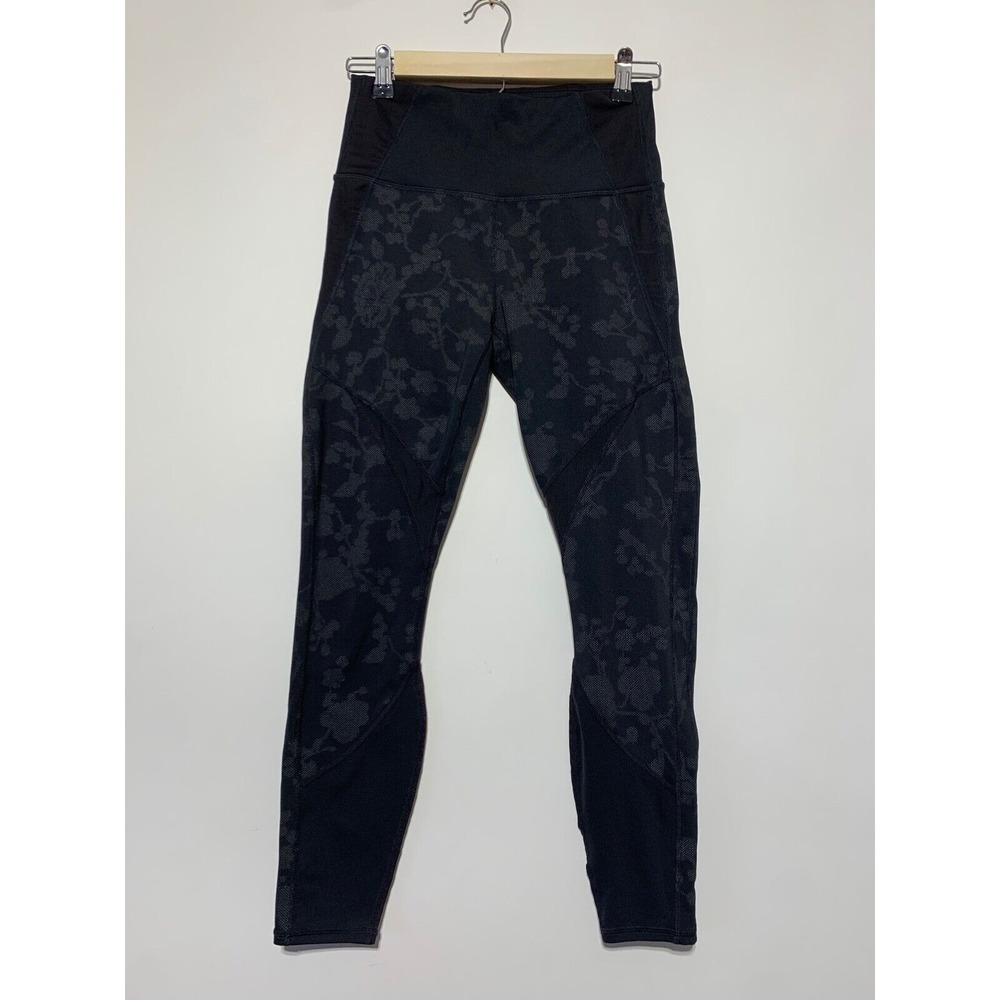 Athleta Women Size S Black Printed Moonlight Precision 7/8 Tight Leggings 869131